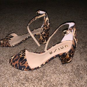 Cheetah Print Short Chunky Heels